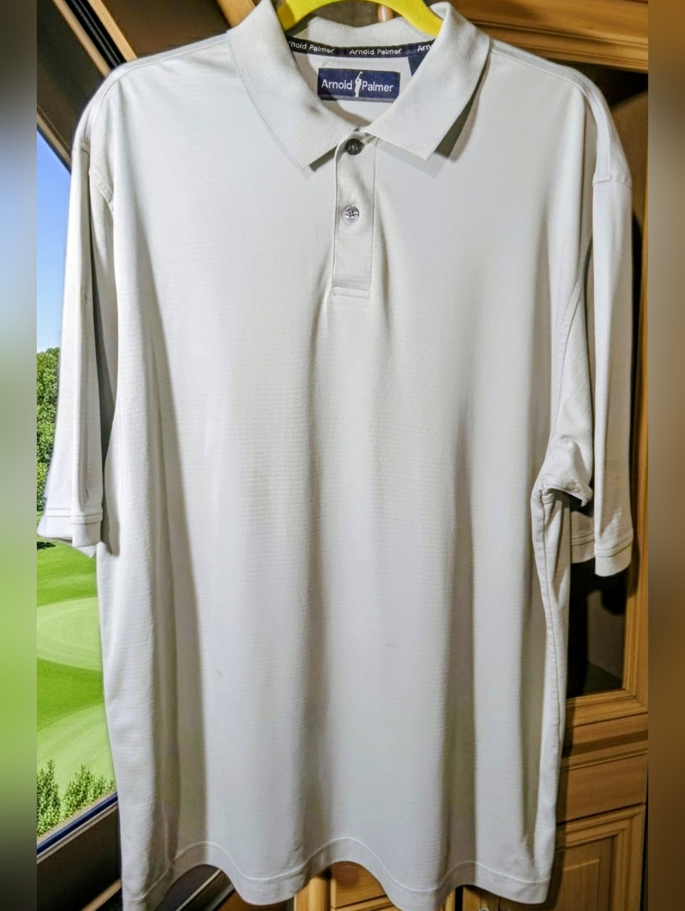 Arnold Palmer Golf Polo Shirt~Men's Size XL~Tan/Light Beige~ Golf Casual Dadcore